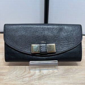 CHLOE Black Long Wallet